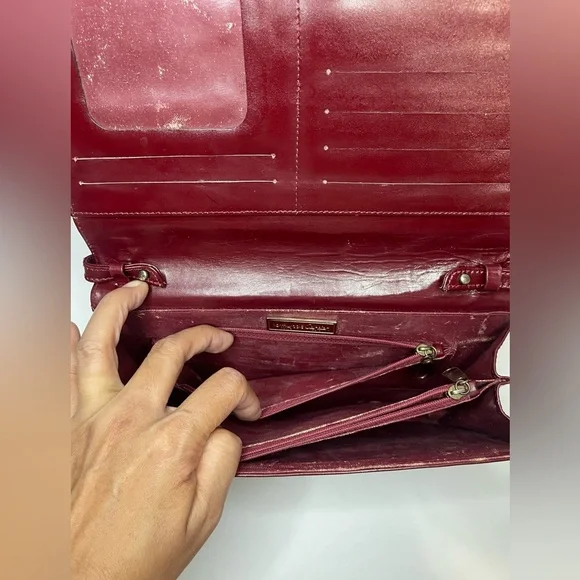 Vintage Le Must De Cartier Leather Bag Ladies Red Bordeaux Purse - Picture 5 of 10